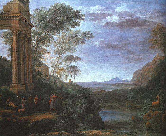 Claude Lorrain Landscape with Ascanius Shooting the Stag of Silvia Sweden oil painting art